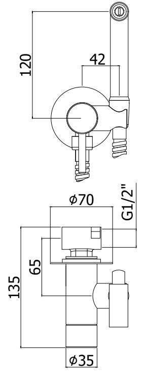 Гигиенический комплект Paffoni Tweet Round Mix черный, ZDUP110NO
