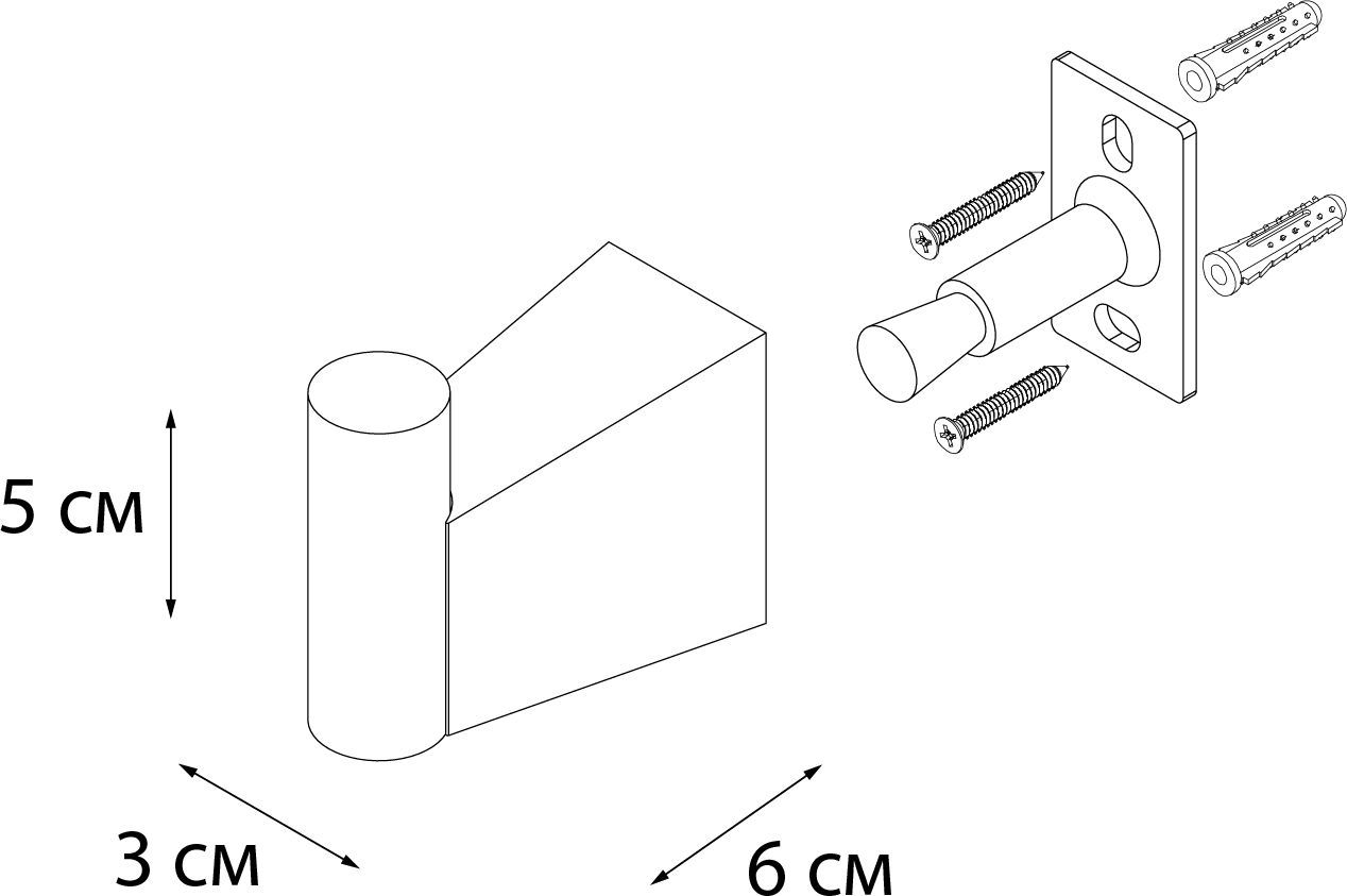 Крючок одинарный Fixsen Trend, FX-97805