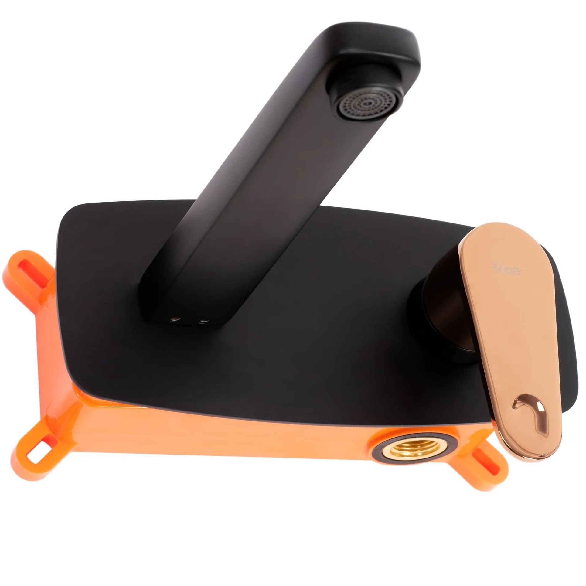 Смеситель для умывальника Rea Mild Black/Rose Gold, REA-B9142