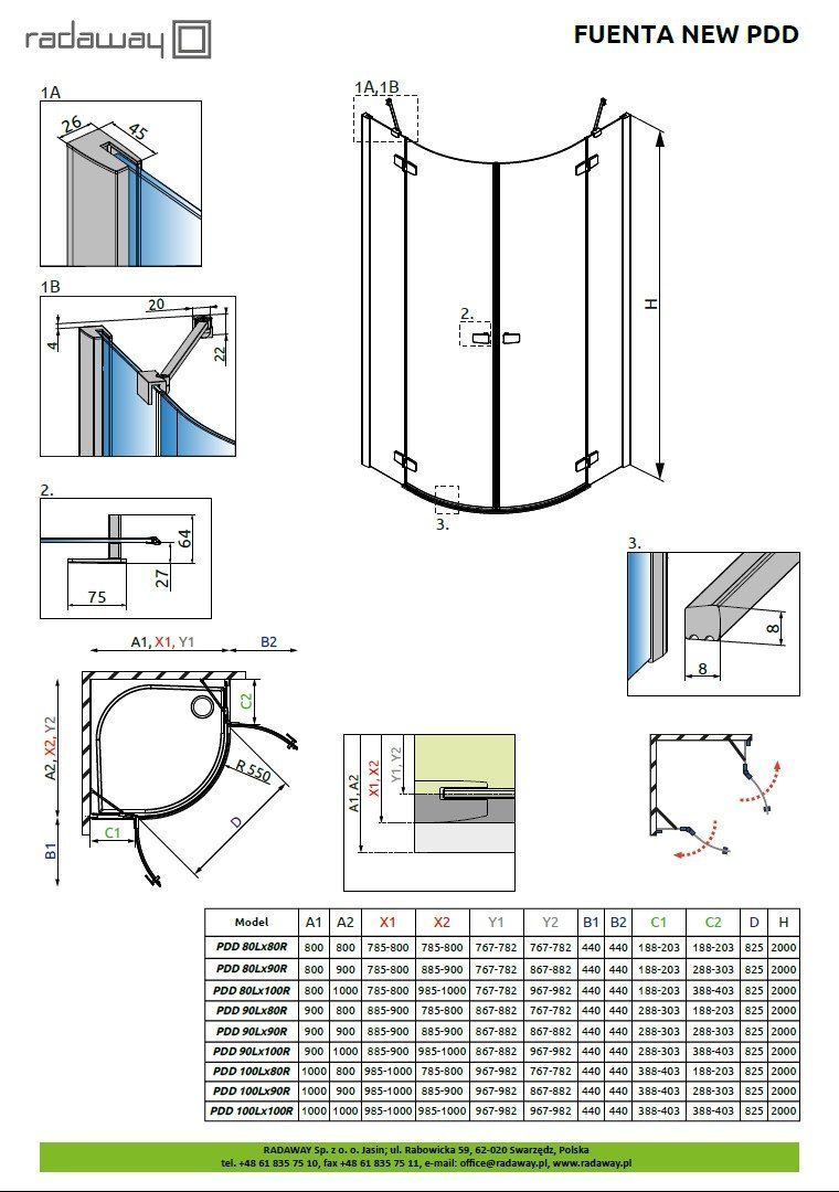 Душевая кабина Radaway Fuenta New PDD