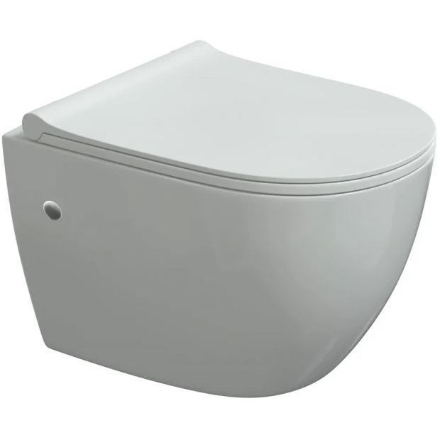 Комплект Berges Atom Line, кнопка хром глянец, унитаз Okus, сиденье Toma Slim, 042447