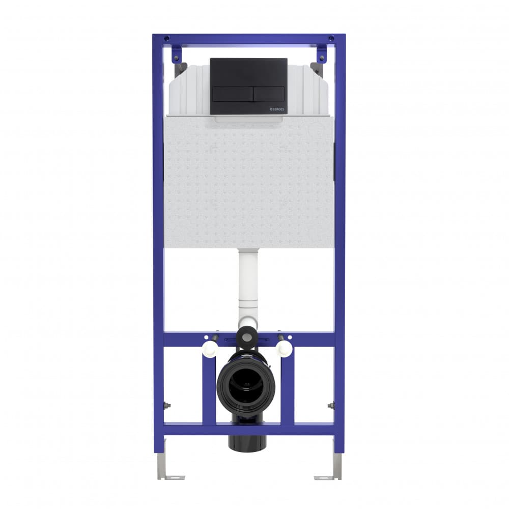 Инсталляция для скрытого монтажа Berges Novum L5 с кнопкой Soft Touch черная, 040215