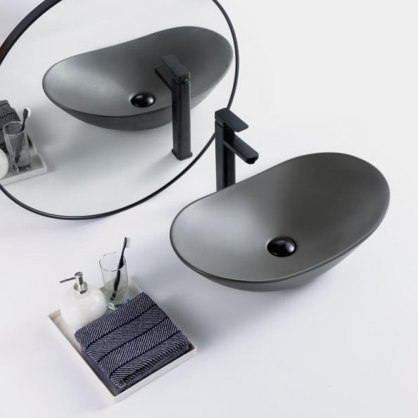 Раковина керамическая накладная Belbagno 60.5x36, BB1404-H311