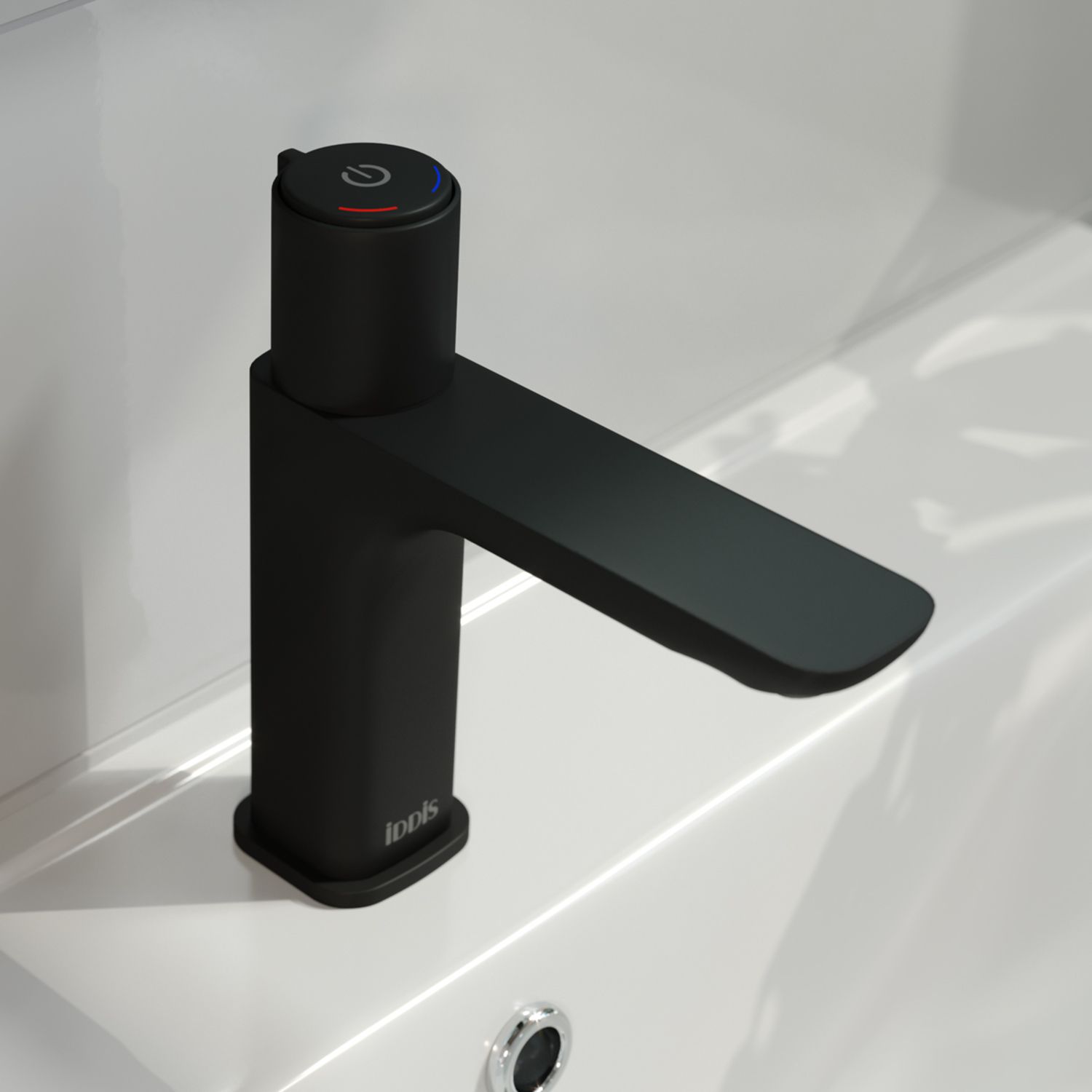 Смеситель для умывальника с управлением Push Control, Iddis Slide, SLIBLBTi01
