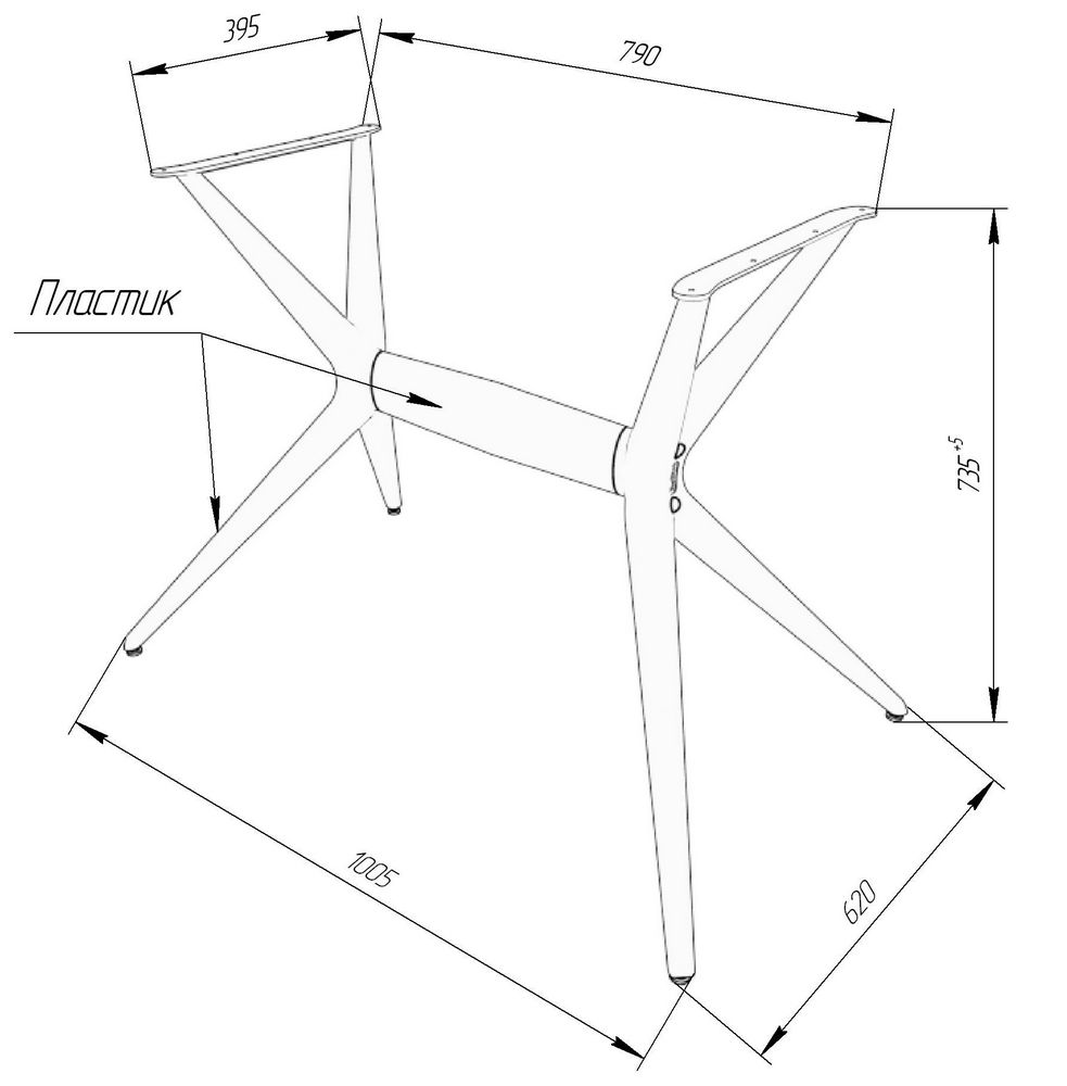 Основание для стола Sheffilton SHT-TU30-2 белый, 182768