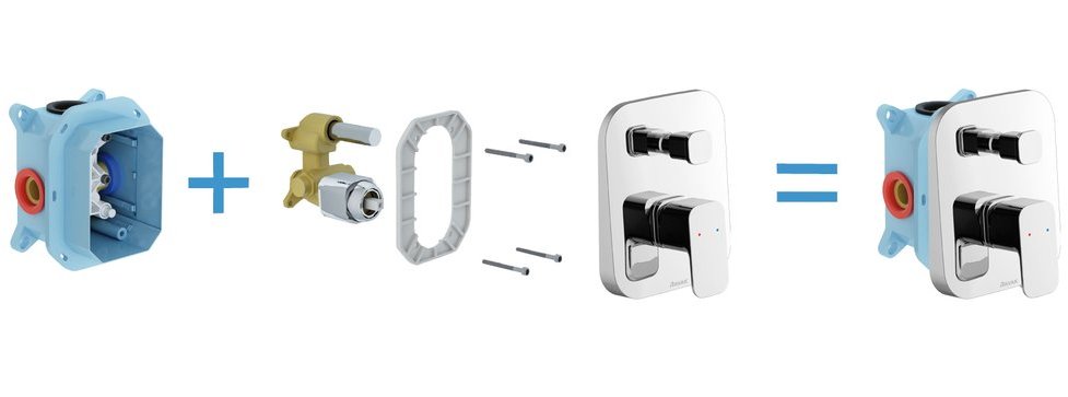 Смеситель скрытого монтажа Ravak 10° TD F 065.00 для R-Box, X070136