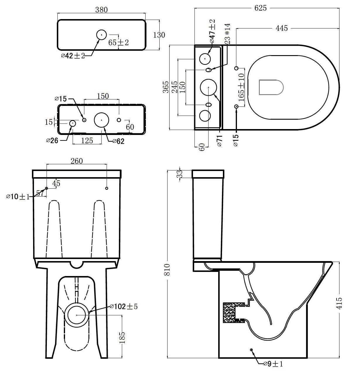Унитаз-компакт Bravat Cena