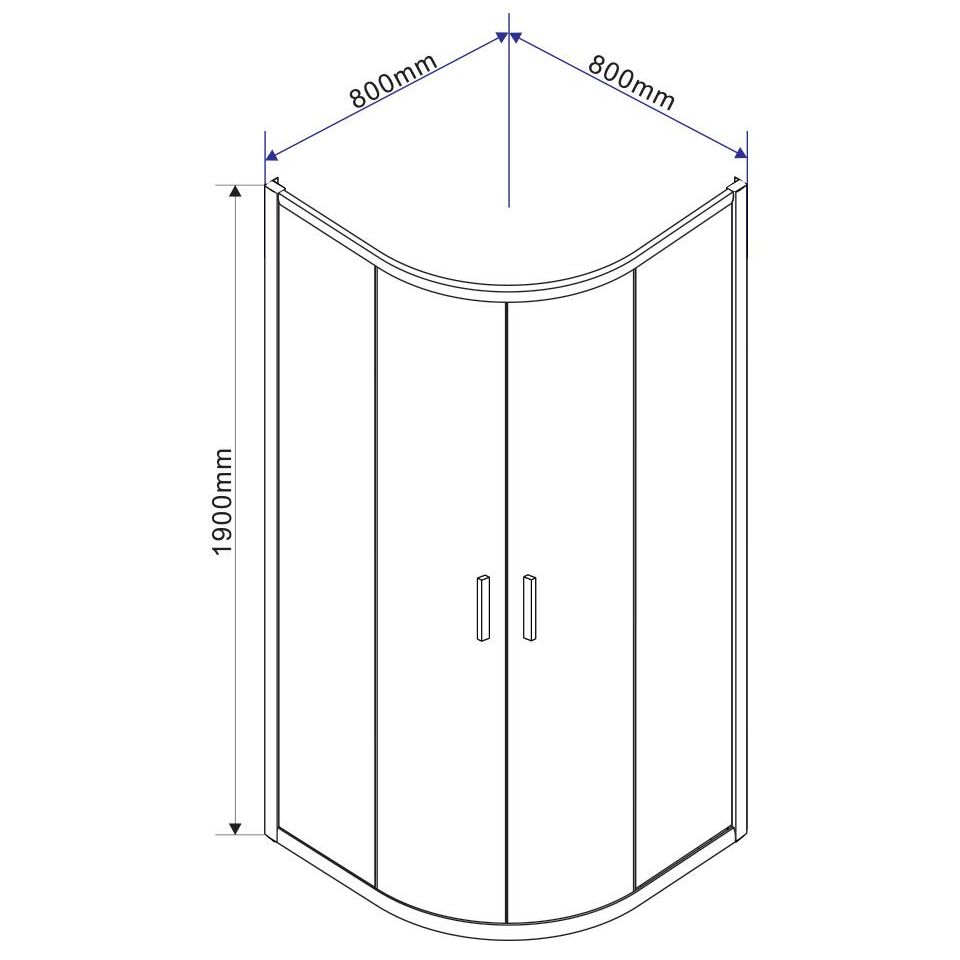 Душевой уголок Vincea Garda 80x80, VSQ-1G800CL