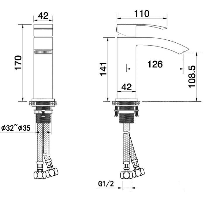 Смеситель для умывальника Vivi Felice 1030B