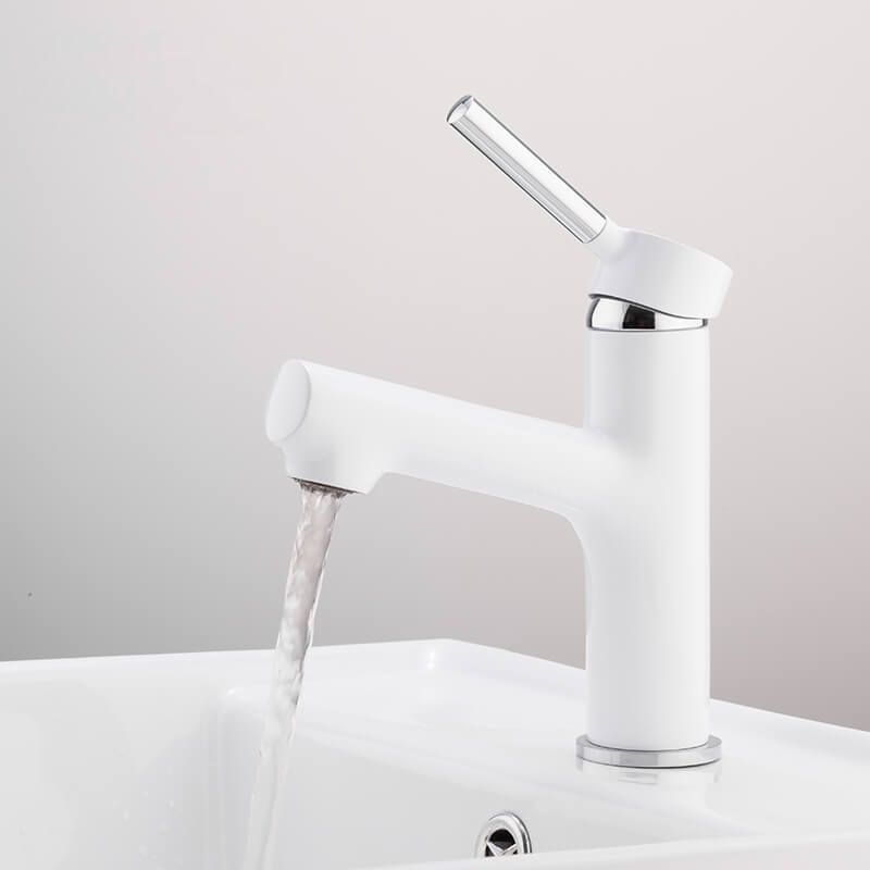 Смеситель для раковины белый/хром Frap F1044-8