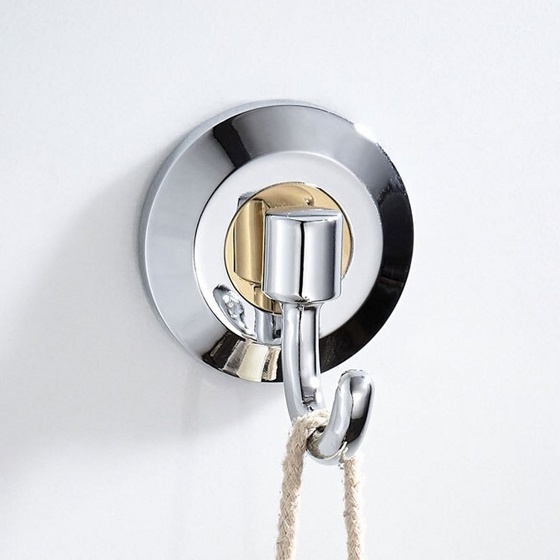 Крючок одинарный хром/золото Ledeme L204-1