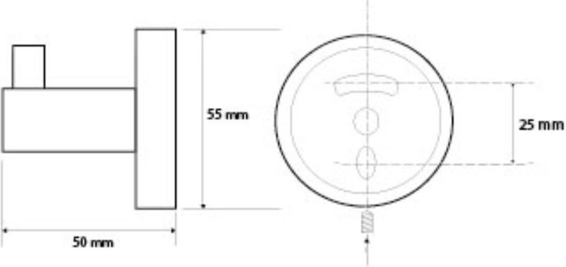 Крючок для одежды Bemeta Dark, 104106020