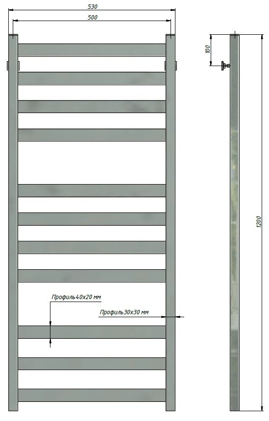 Полотенцесушитель Stinox Verona Luxe 50x120