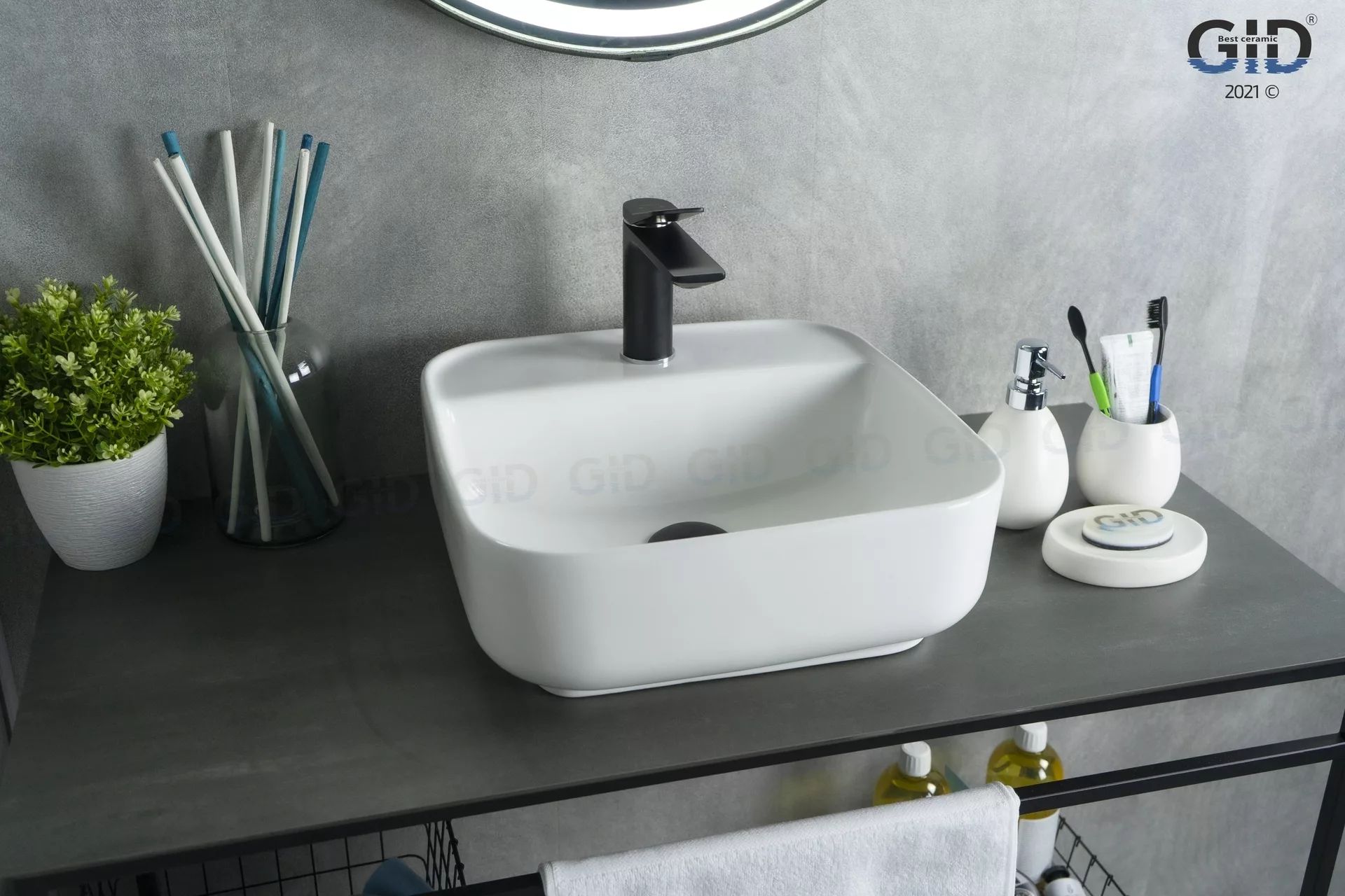 Умывальник Gid N9044 38.5x38.5, 51165