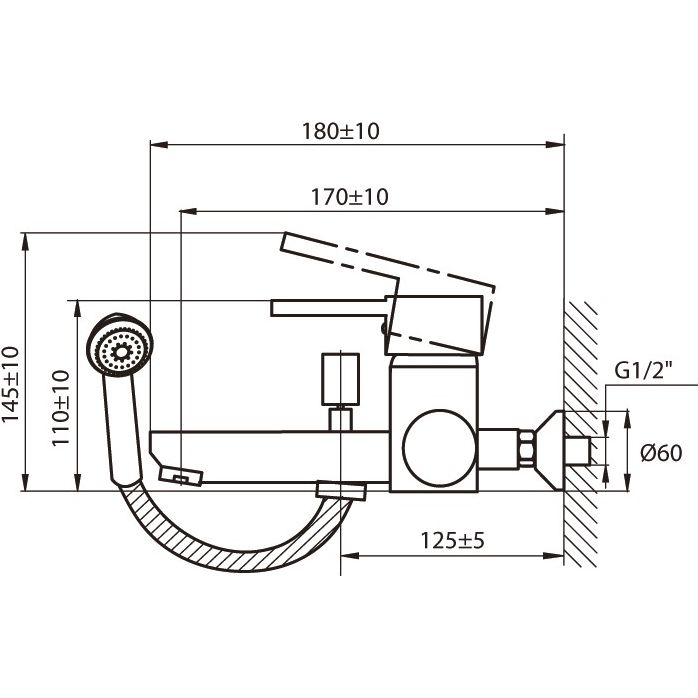Смеситель для ванны Ahti Polar Circle, PC405001