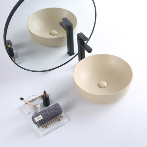 Раковина керамическая накладная Belbagno 41x41, BB1315-H316