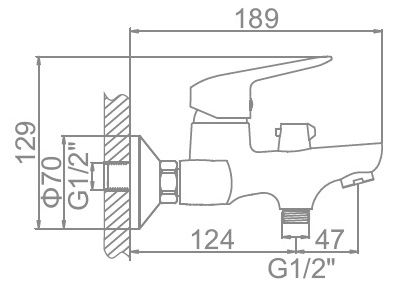 Смеситель для ванны Ledeme L3251