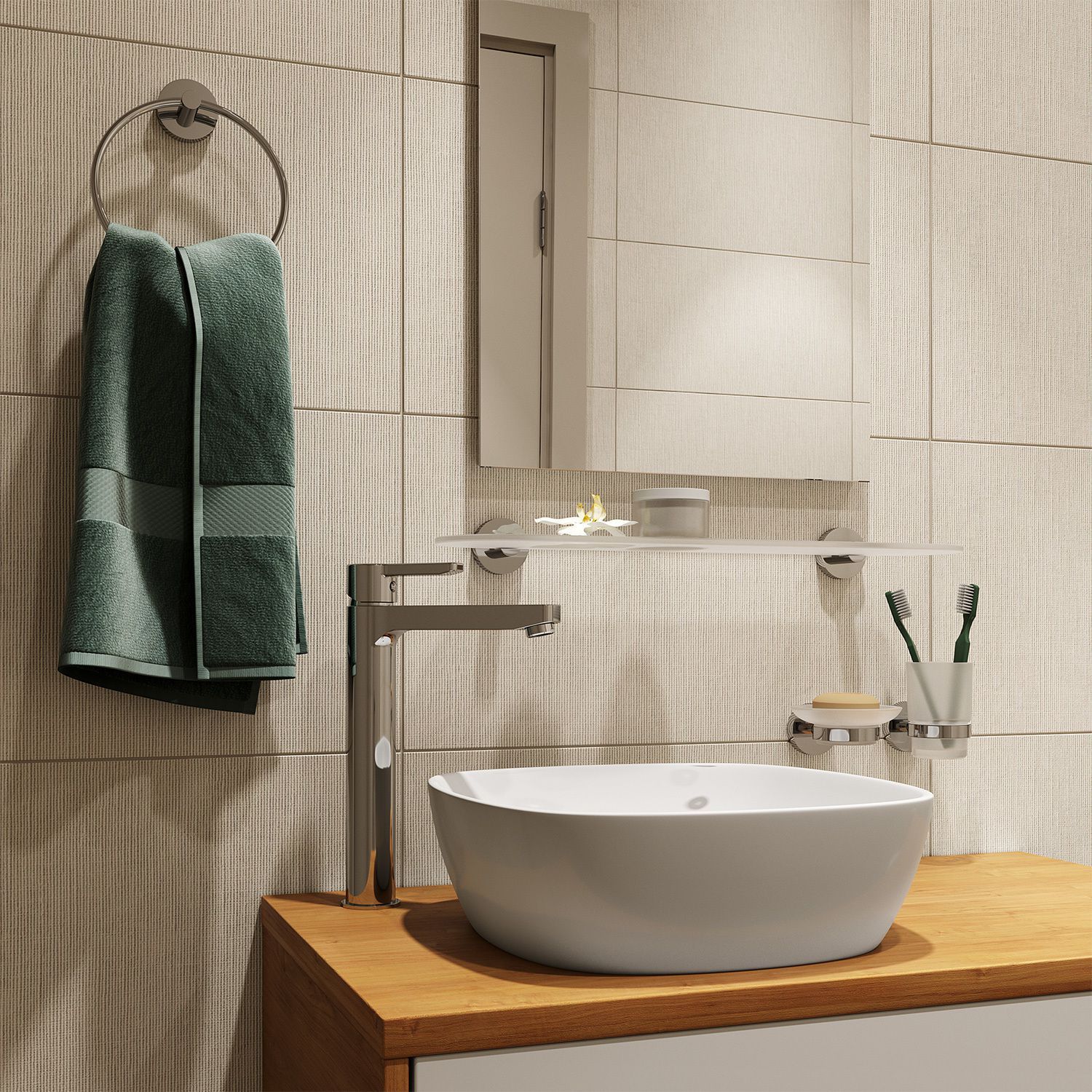 Смеситель для настольного умывальника, Iddis Sena, SENSB01i01