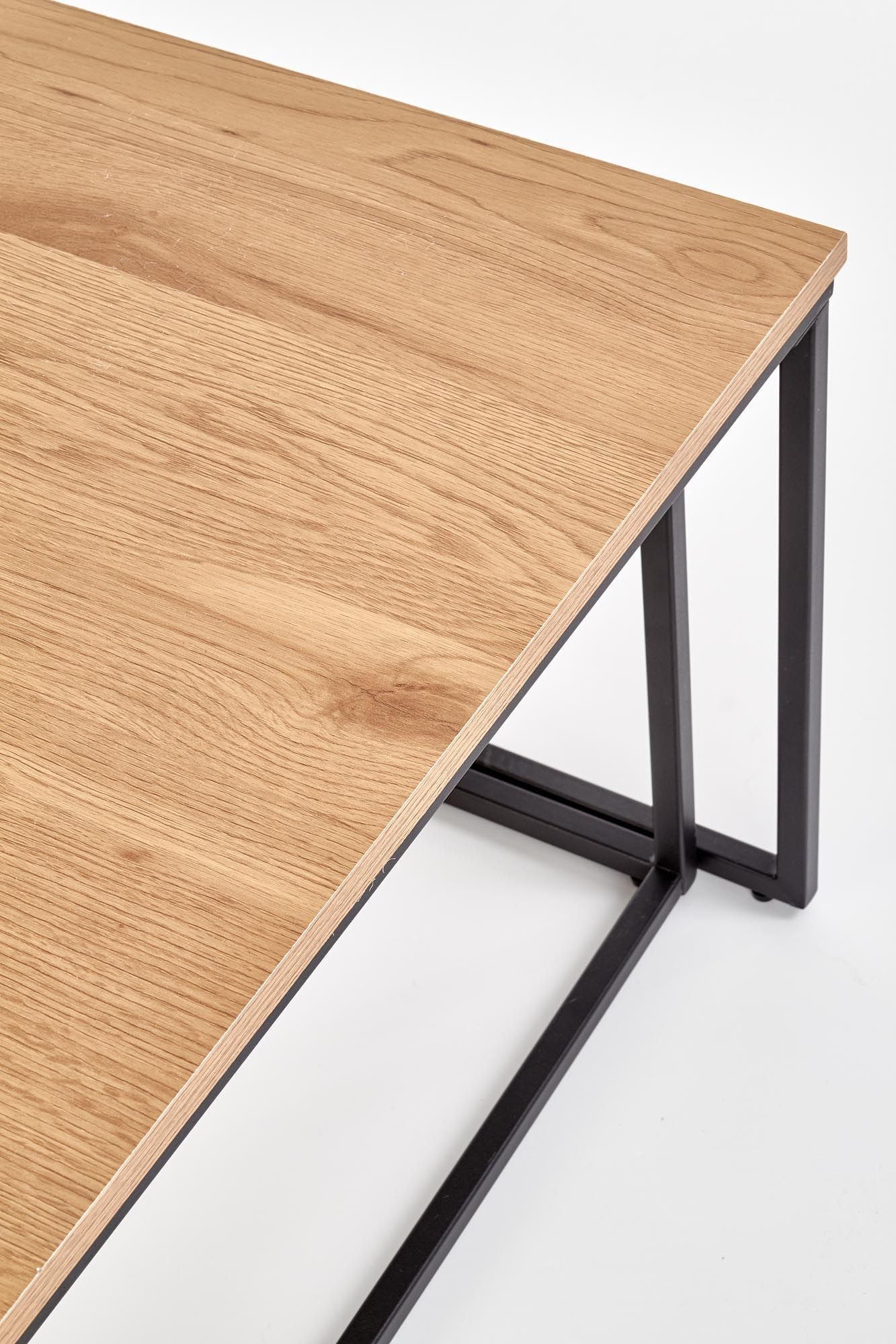 Комплект Halmar Alaska (2 стола журнальных) дуб золотой/черный, V-CH-ALASKA-LAW