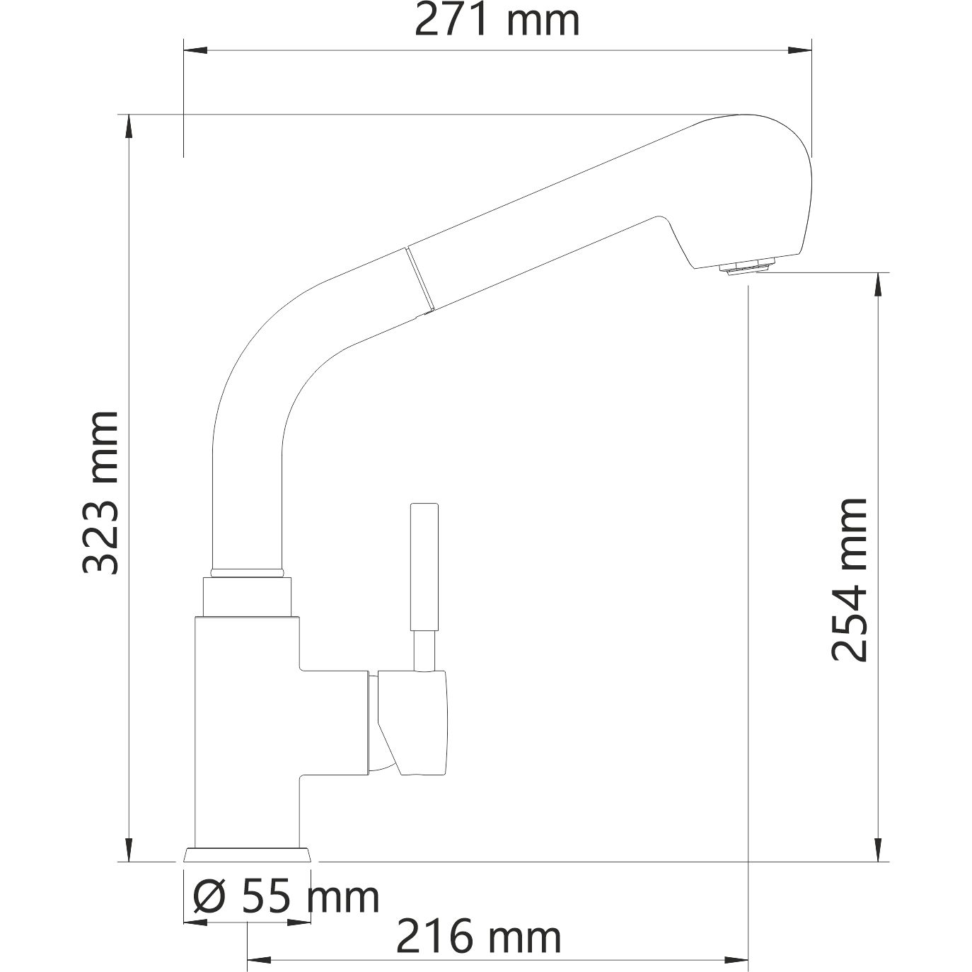 Смеситель для кухни WasserKRAFT Main, 4166