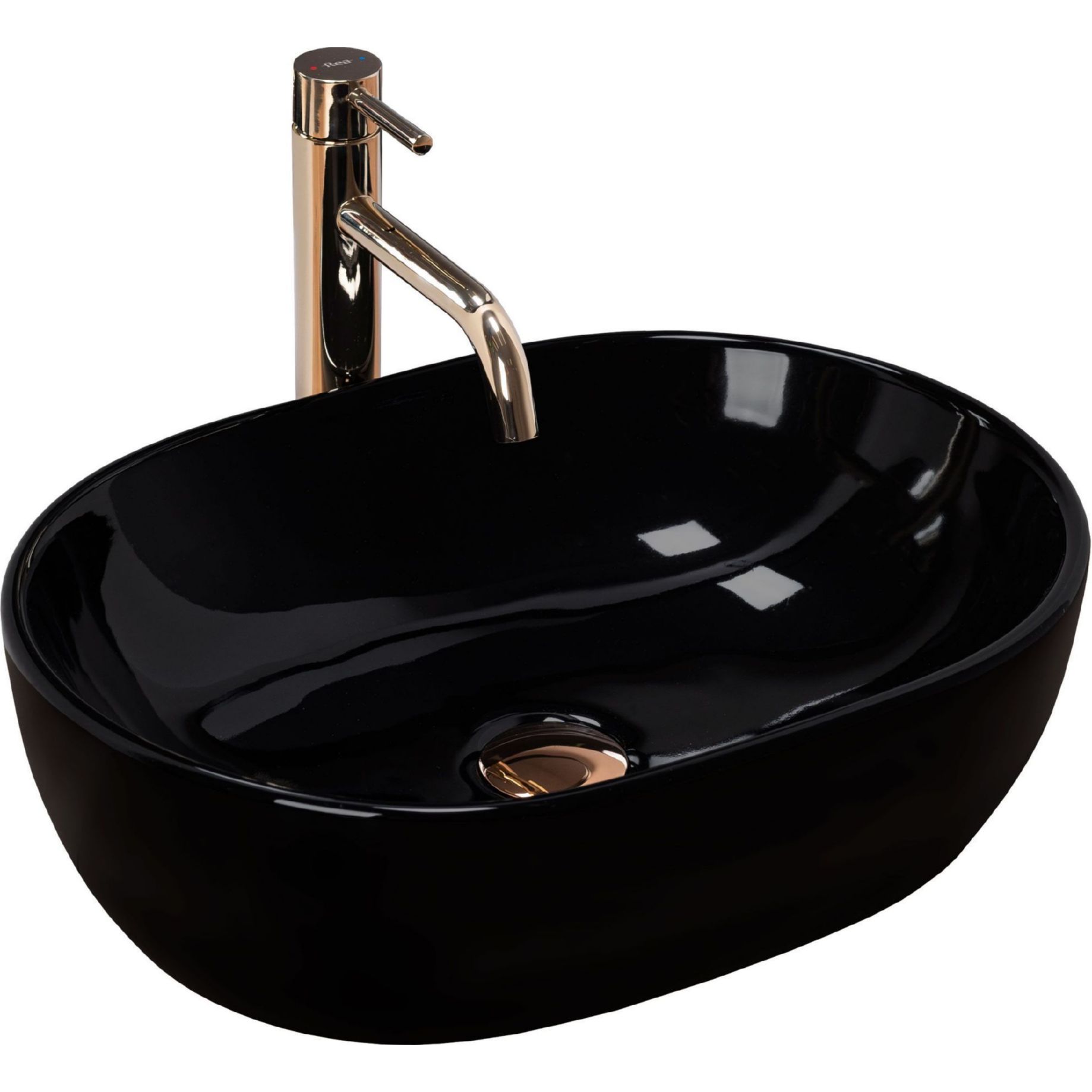 Умывальник Rea Amelia Black 48x34.5, REA-U7411