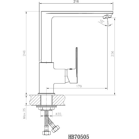 Смеситель для кухни Haiba HB70505