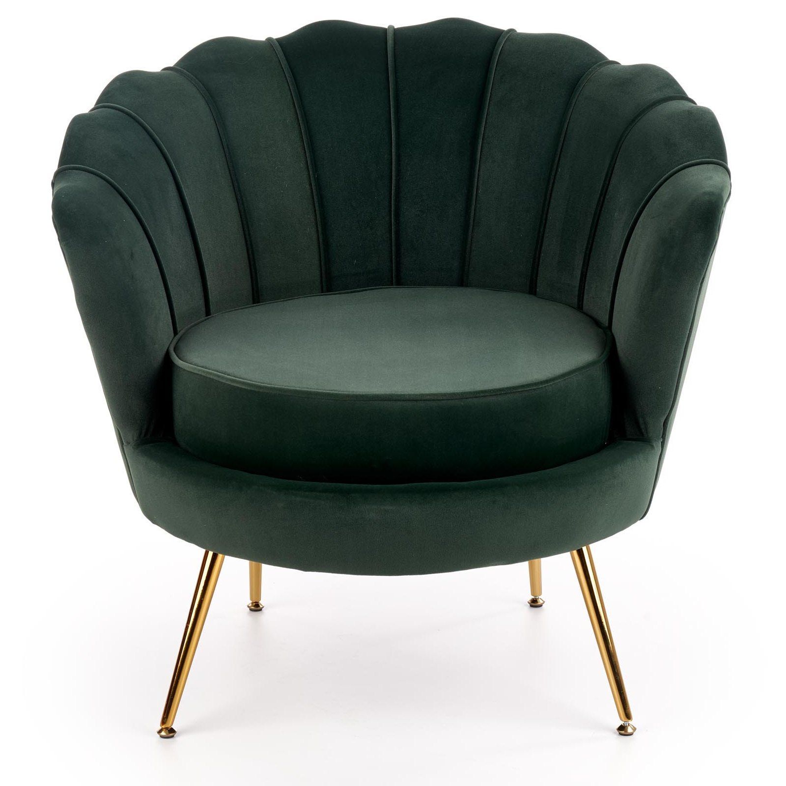 Кресло Halmar Amorinito темно-зеленый/золотой, V-CH-AMORINITO-FOT-C.ZIELONY