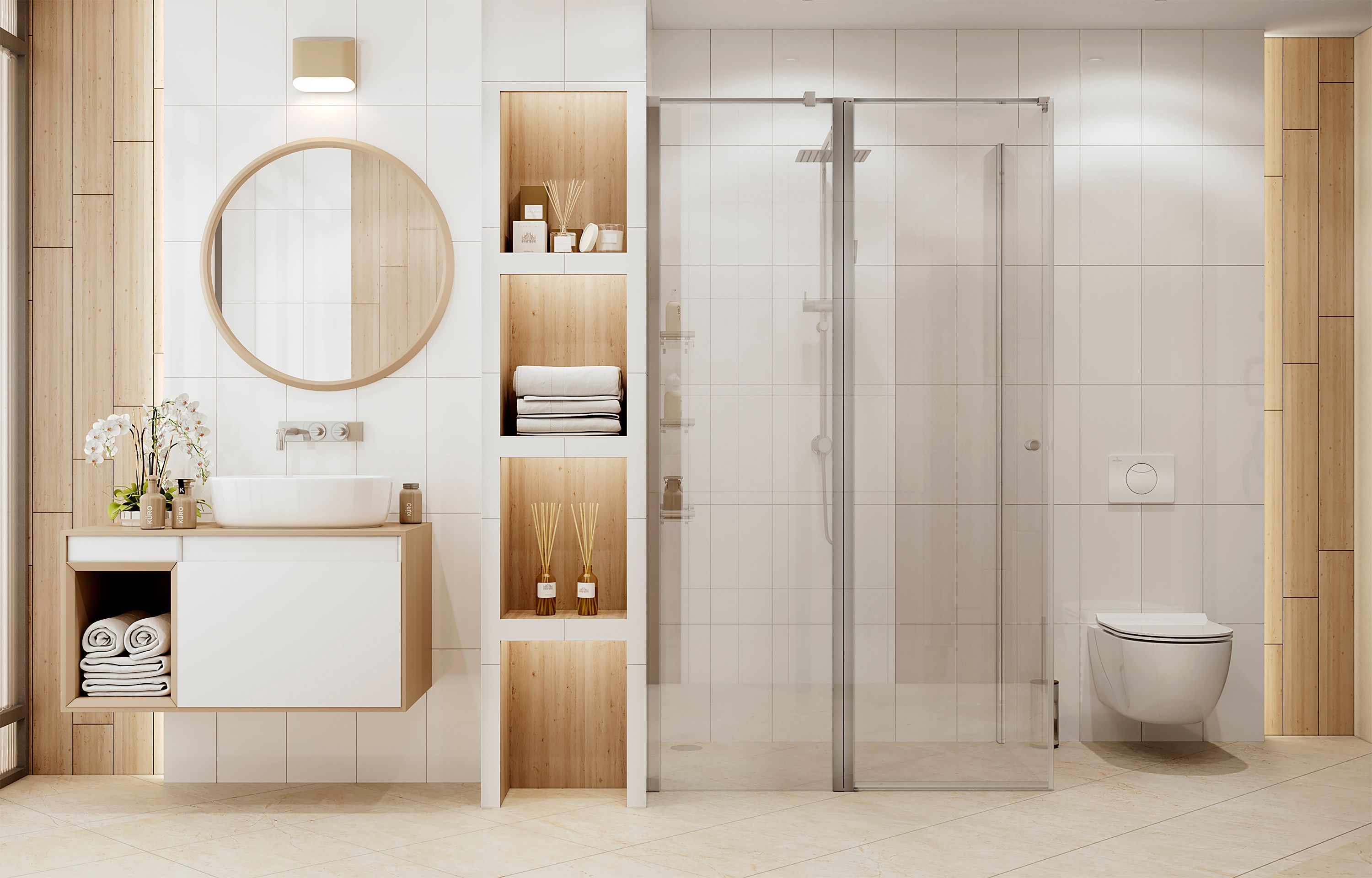 Прямоугольное душевое ограждение с распашной дверью Ambassador Nord