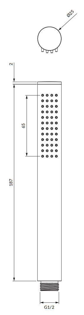 Душевая лейка Omnires Contour, CONTOUR-RGLB