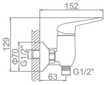 Смеситель для душа бронза Ledeme L2048C