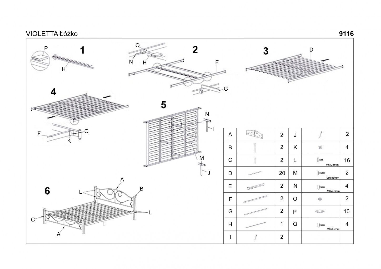 Кровать Halmar Violetta черешня античная/черный 120/200, V-CH-VIOLETTA_120-LOZ-CZERESNIA_ANT.