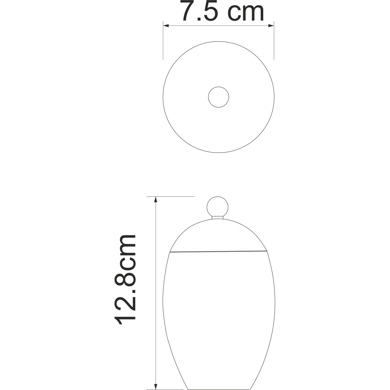 Косметическая емкость с крышкой WasserKRAFT Ruwer, K-6779