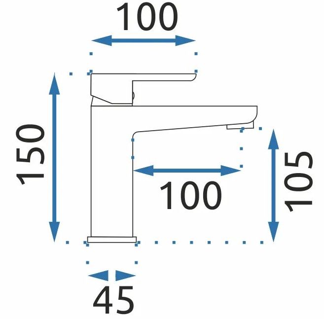 Смеситель для умывальника Rea Orix Chrome, REA-B7777