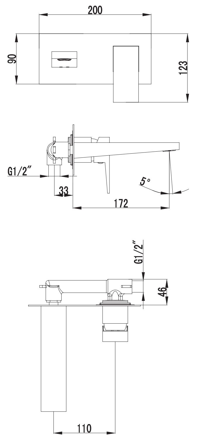 Смеситель для умывальника Omnires Fresh, FR7115CR