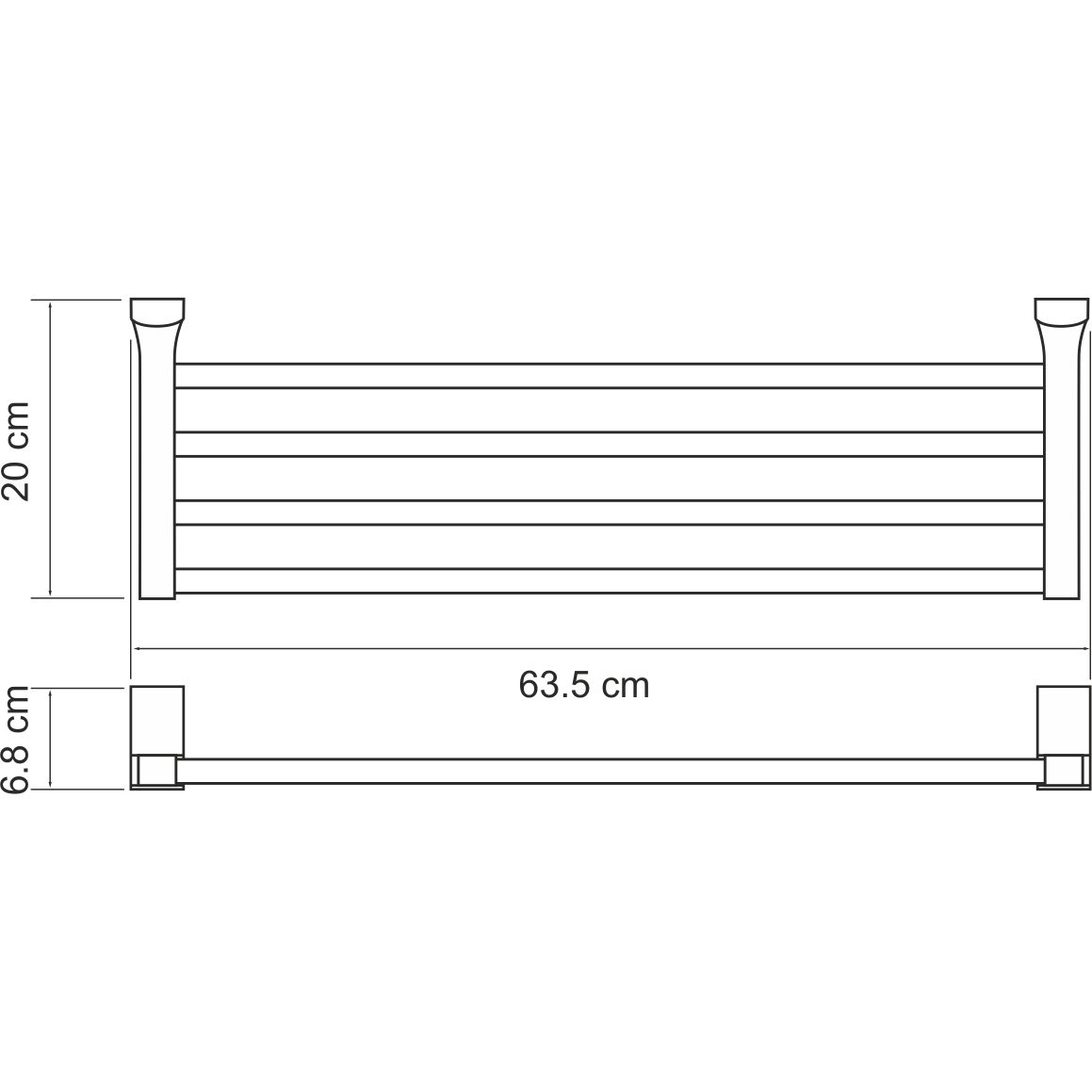Полка для полотенец WasserKRAFT Exter, K-5211
