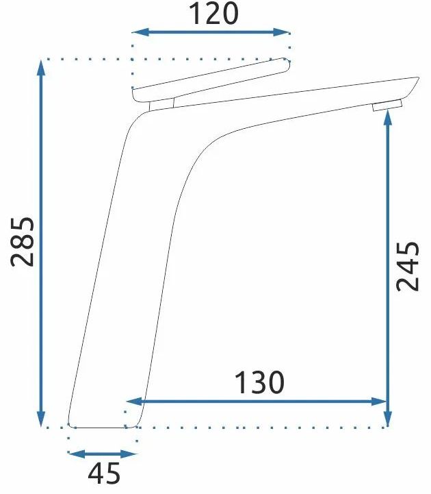 Смеситель для умывальника высокий Rea Jager Black, REA-B5122