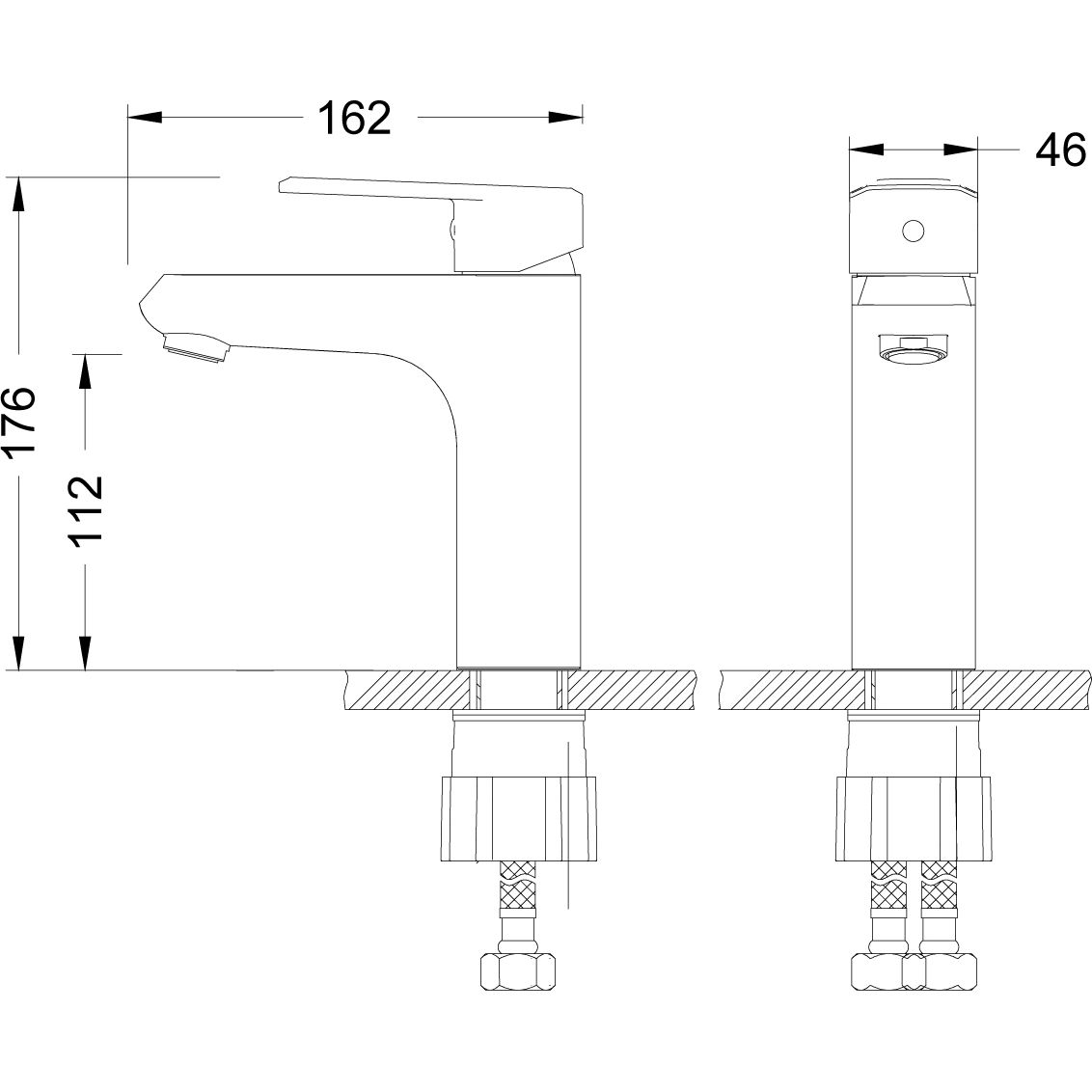 Смеситель для умывальника монолитный Lemark Point, LM0306C
