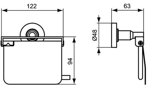 Держатель туалетной бумаги с крышкой Ideal Standard IOM, A9127AA