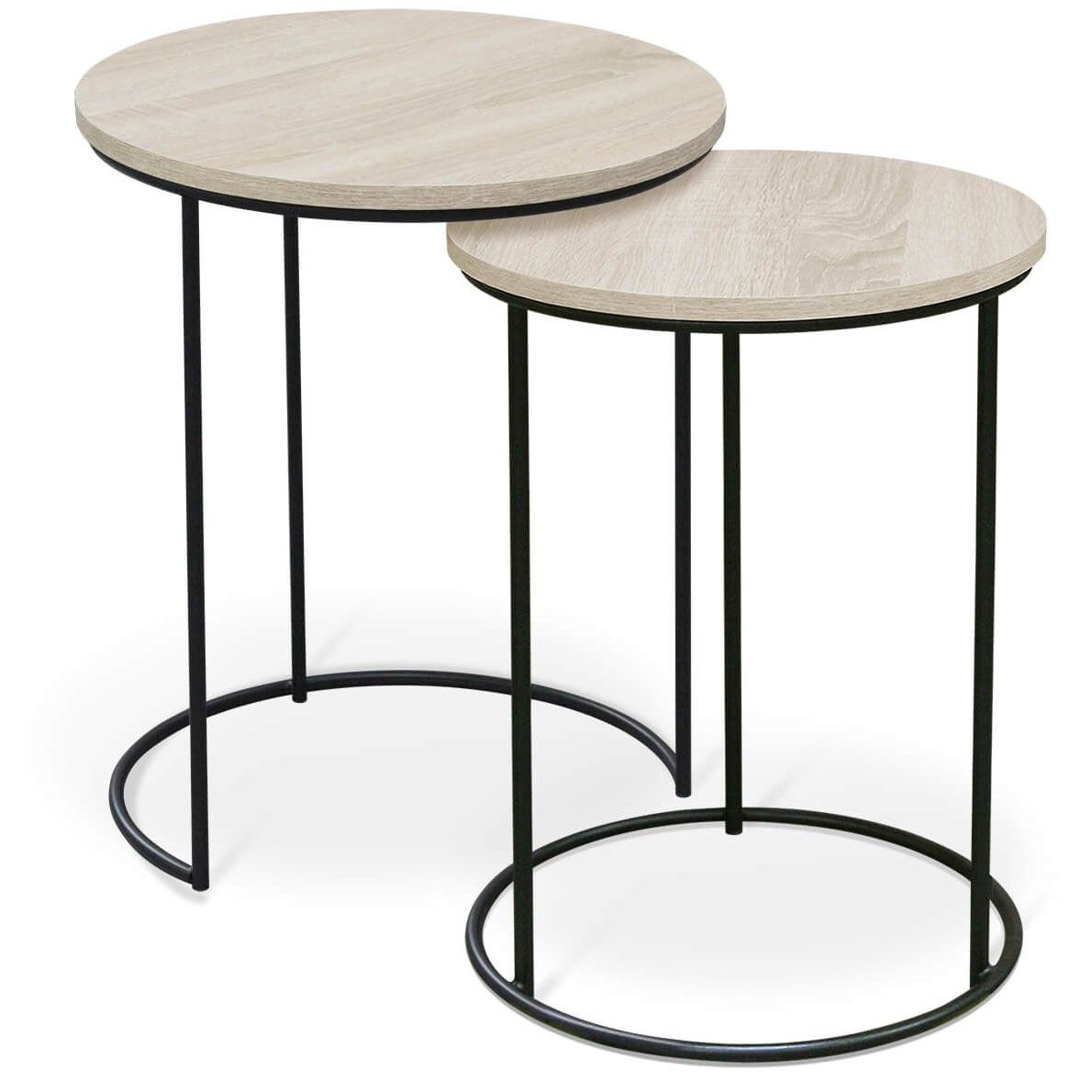 Столик журнальный Sheffilton SHT-CT7 дуб беленый/черный муар, 190222