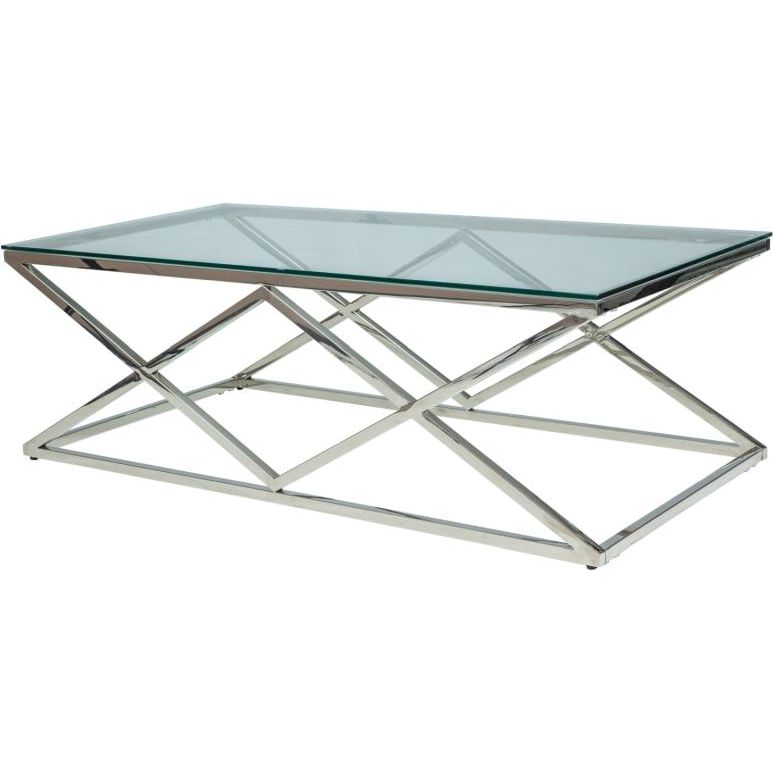 Стол журнальный Signal Zegna A серебряный, ZEGNAAS