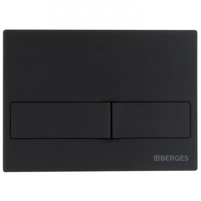 Комплект Berges Novum, кнопка L5 Soft Touch черная, унитаз Ego Rimless, сиденье Toma, 043232