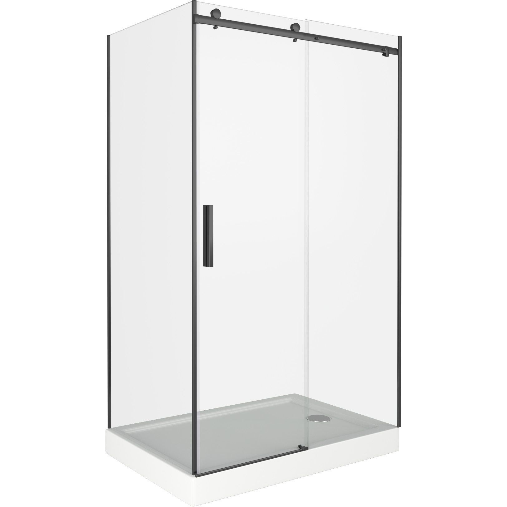 Душевая дверь Good Door GALAXY BLACK WTW+SP-170x90-C-B
