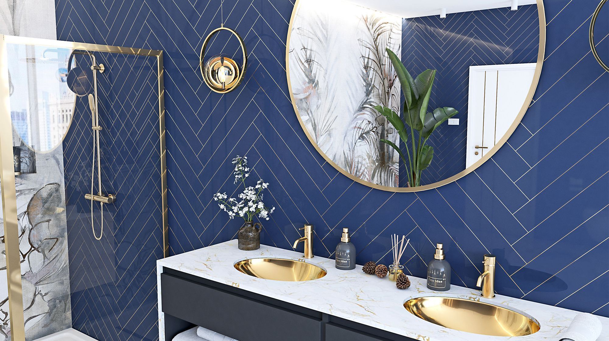 Умывальник Rea Nel Gold 47x29, REA-U6331