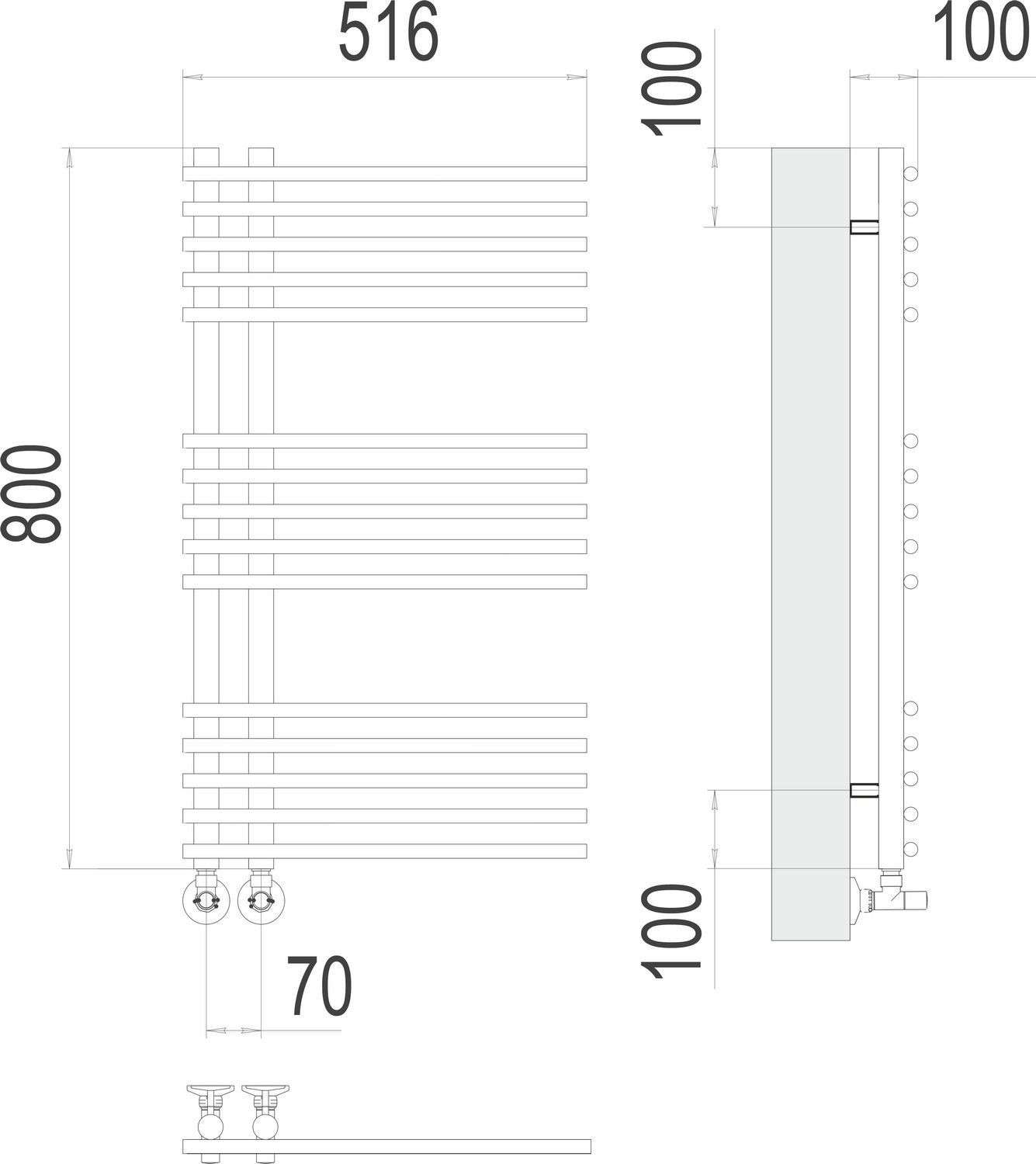 Полотенцесушитель Terminus Астра П15 7x80