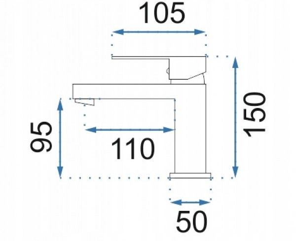 Смеситель для умывальника Rea Fenix Black, REA-B7894