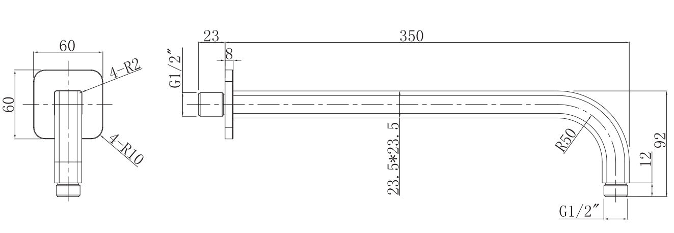Настенный кронштейн Omnires, RA15GR