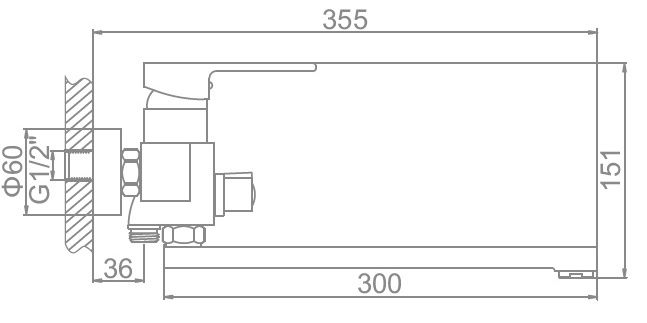 Смеситель для ванны Ledeme L2230