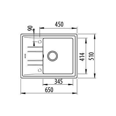 Кухонная мойка Teka STONE 45 S-TG 1B 1D карбон, 115330043