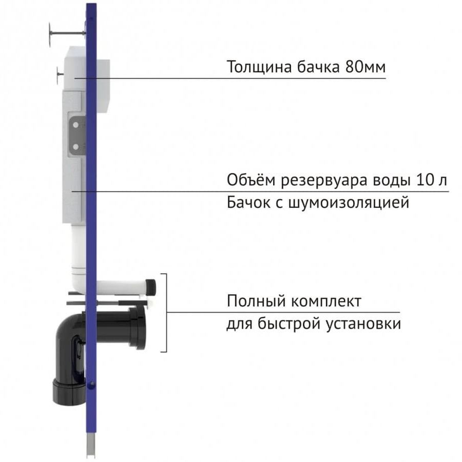 Комплект Berges Novum, кнопка L3 хром глянец, унитаз Ego XL Rimless, сиденье Toma Slim, 043203
