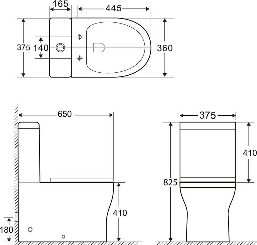 Чаша унитаза безободкового Belbagno Ancona, BB1224CPR-P
